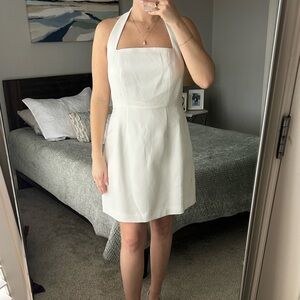 Elegant White Halter Dress